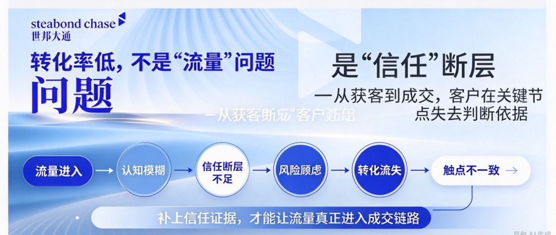 世邦大通工业品牌营销-渠道转化率低，不是“流量”问题，是“信任”断层