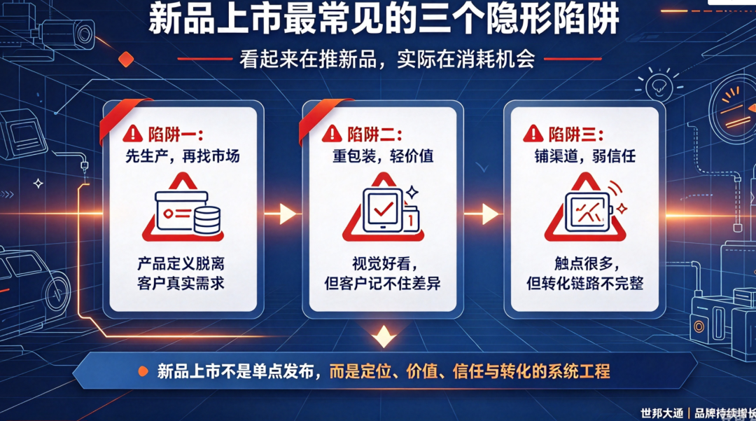 上海世邦大通2B企业品牌营销策划新品上市的”隐形陷阱”